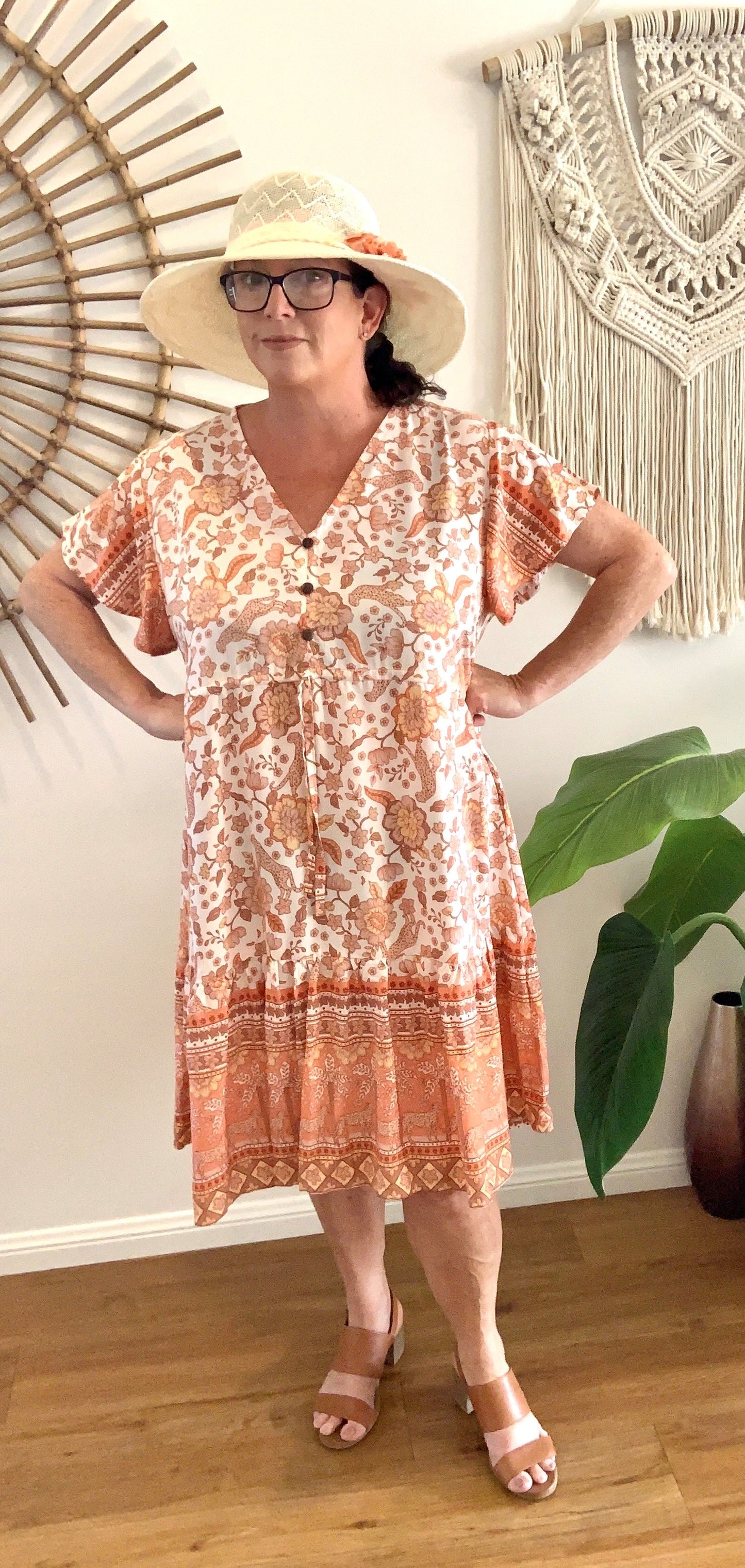 TESS dress in Pretty Pink Daisies