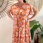 TESS short dress in Burnt Orange