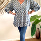 JUDE top in Navy Leaves