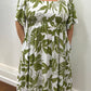 ERIN short dress in Olive floral