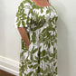 ERIN short dress in Olive floral