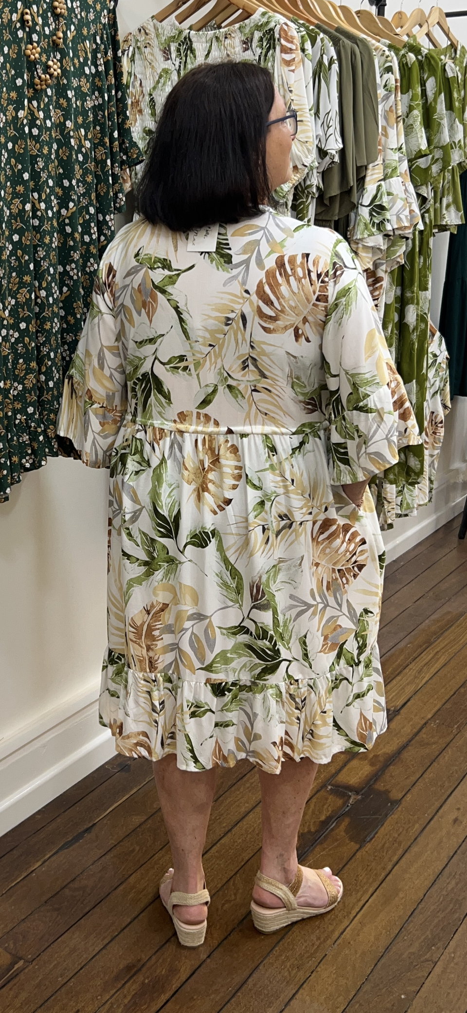Kaz dress in Autumn Palms