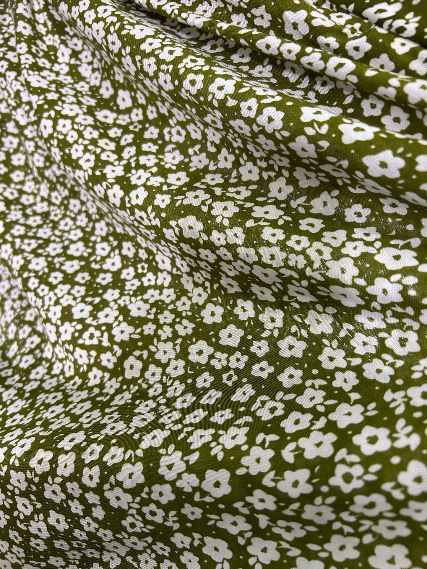 ERIN long dress in Green small flowers
