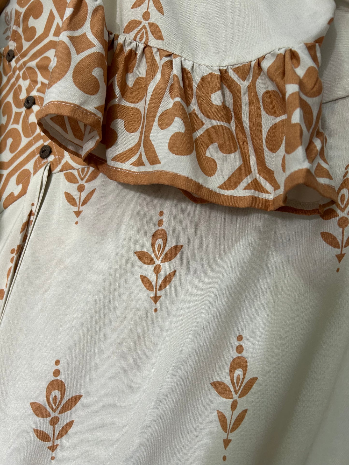 Sophie dress in Beige Mosaic