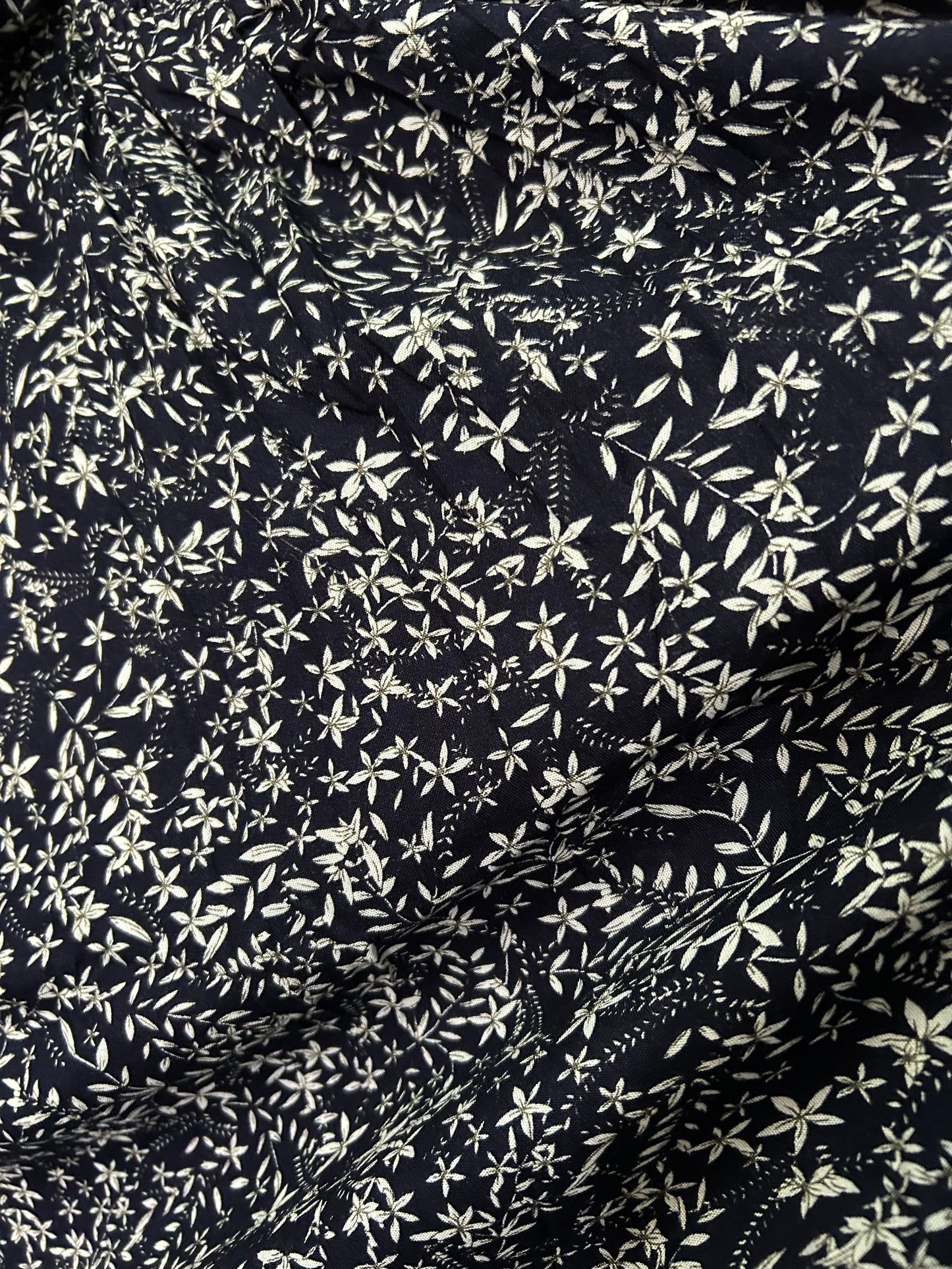 ERIN long dress in Navy & white flowers
