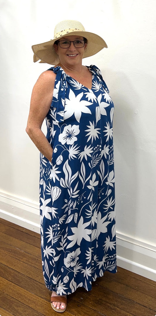 JUMPSUIT in Blue flowers