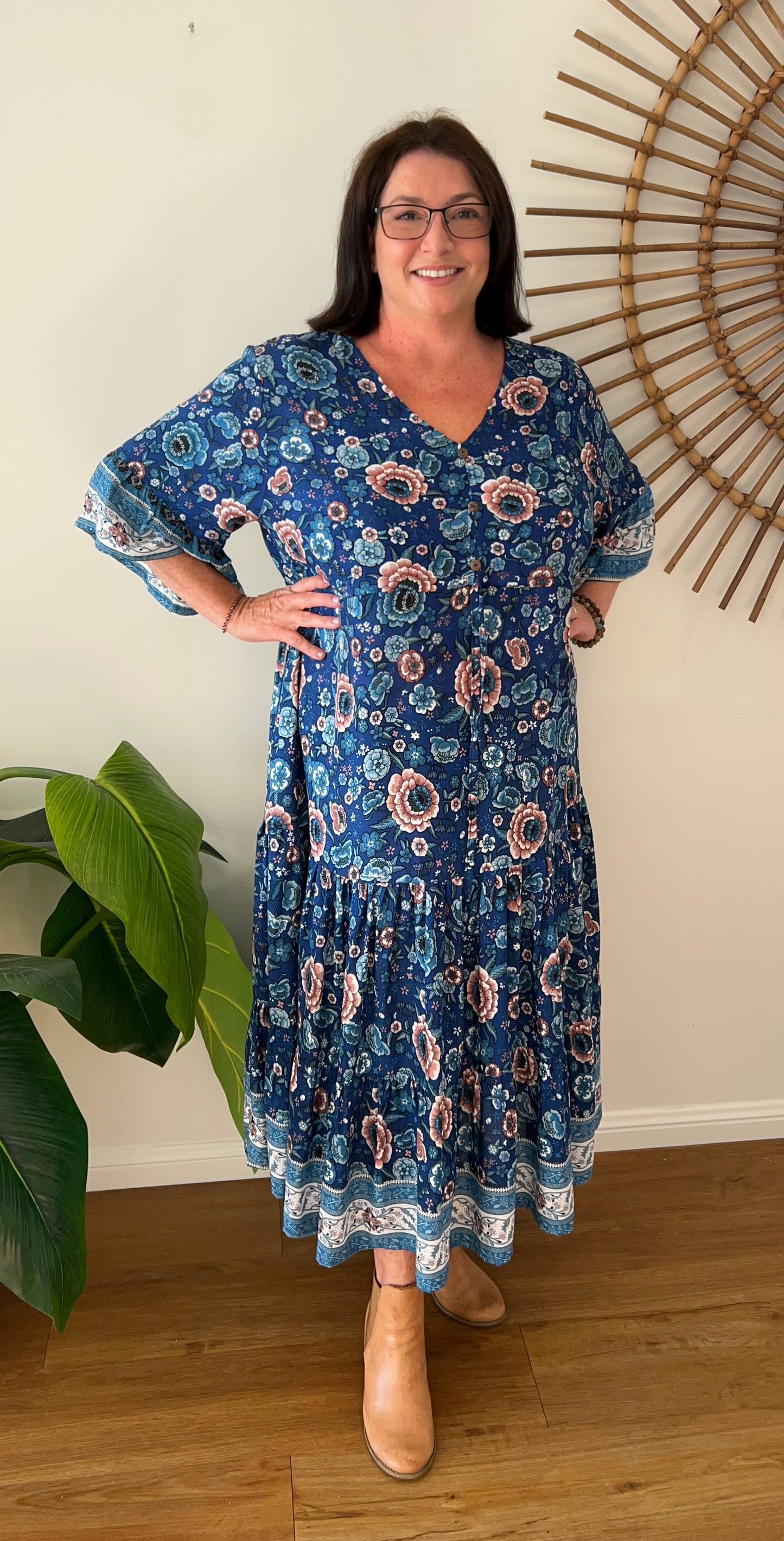 Sophie dress in Midnight Bloom
