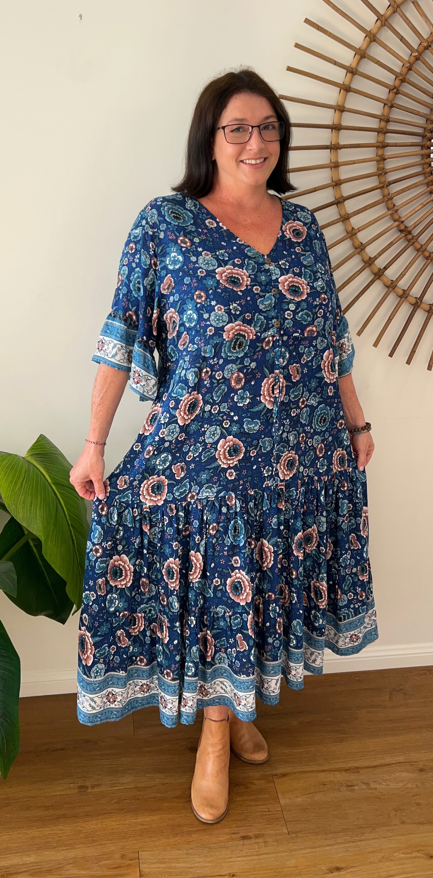 Sophie dress in Midnight Bloom