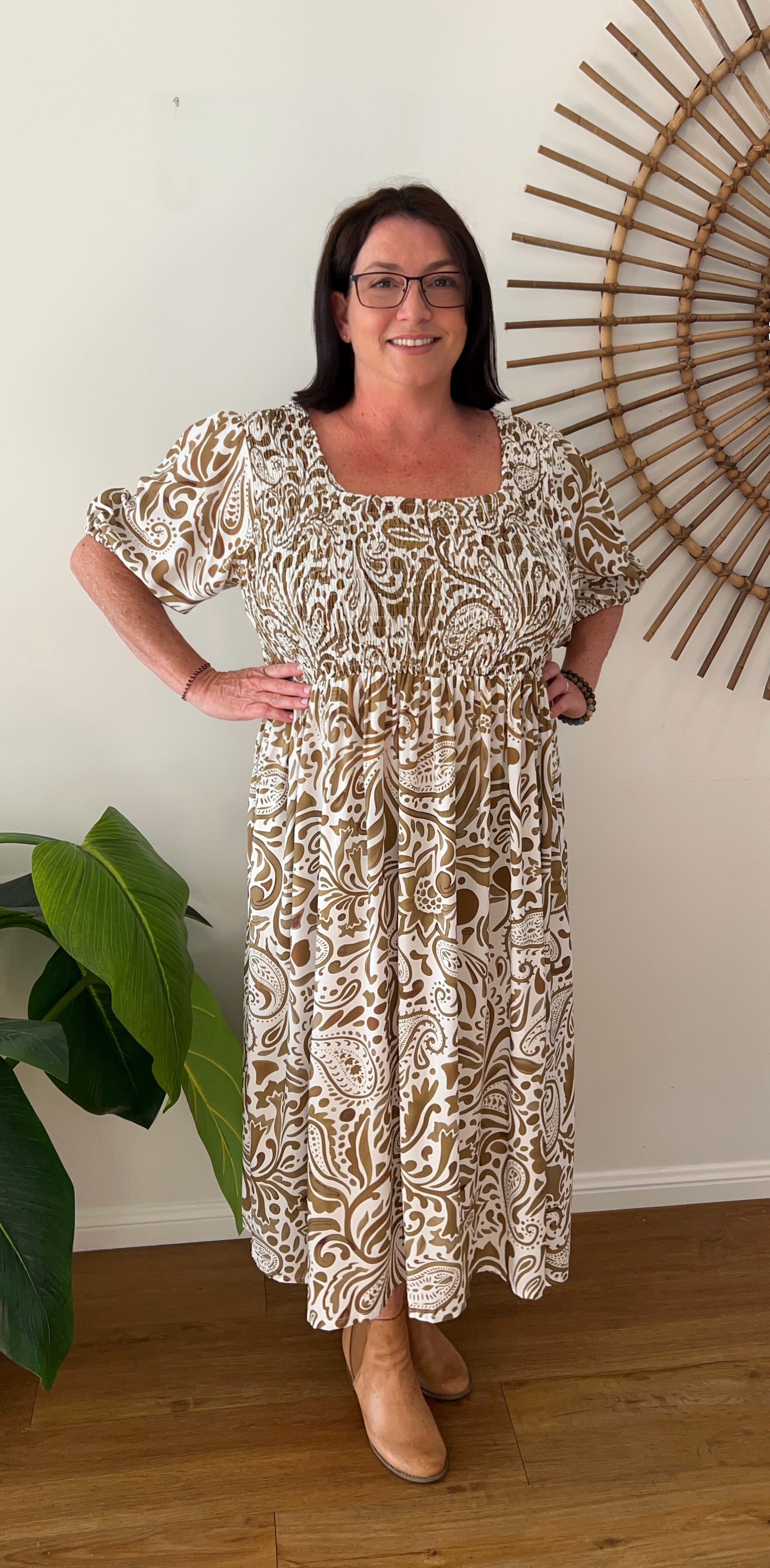 ERIN long dress in Island Paisley