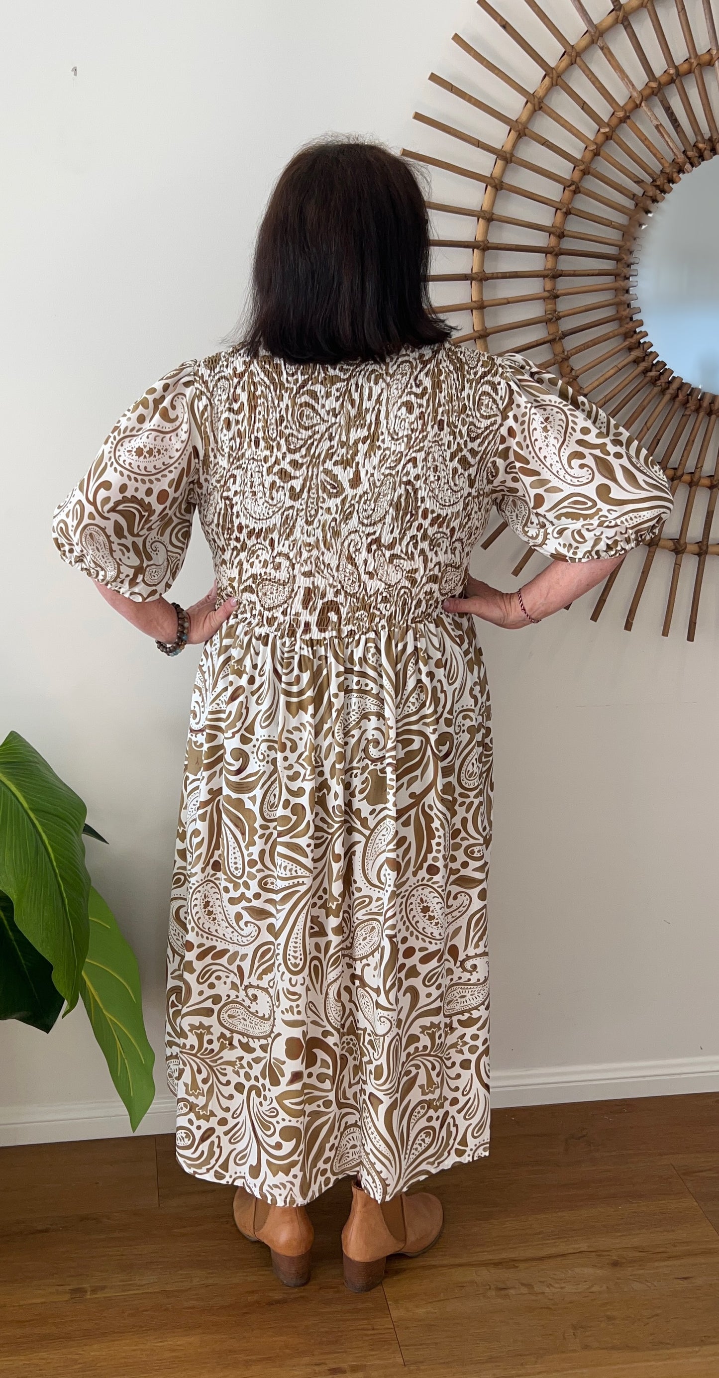 ERIN long dress in Island Paisley
