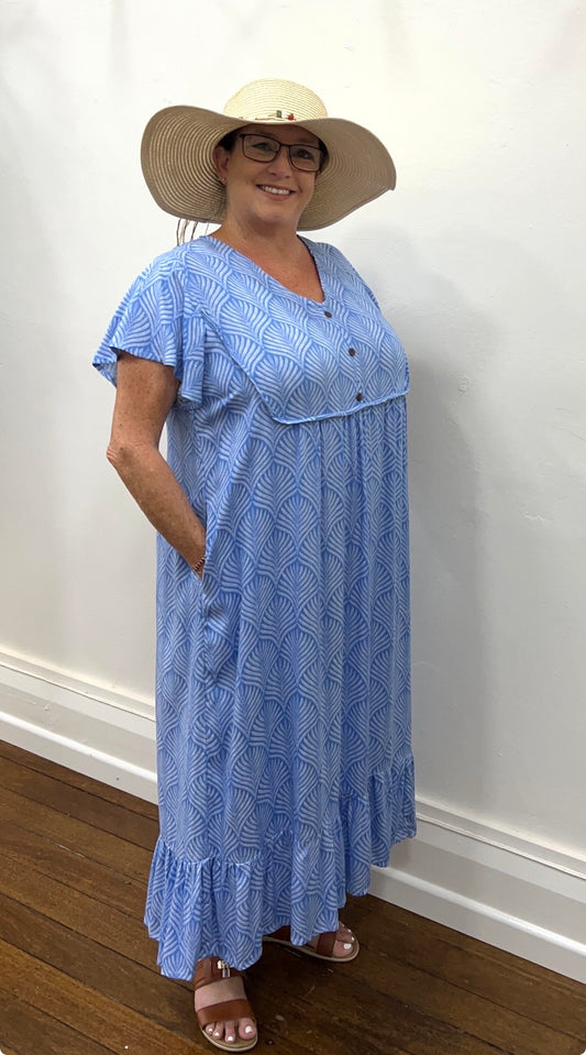 JO dress in Blue Seashells